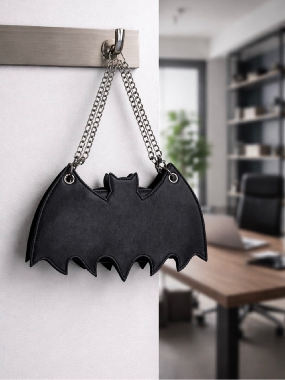 Banned Alternative Black Bat-Shaped Shoulder Bag